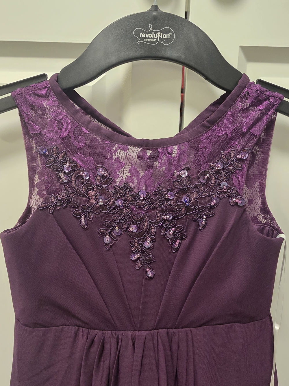 NWT JJ's House Junior Bridesmaid Dress Grape Size J6 (7/8) Floor Length Formal